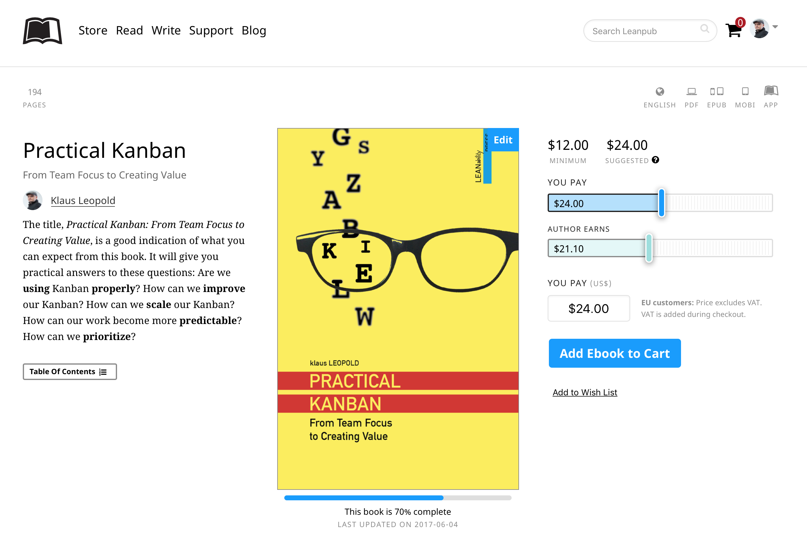 Jetzt auf Leanpub: Englische Übersetzung von “Kanban in der Praxis”