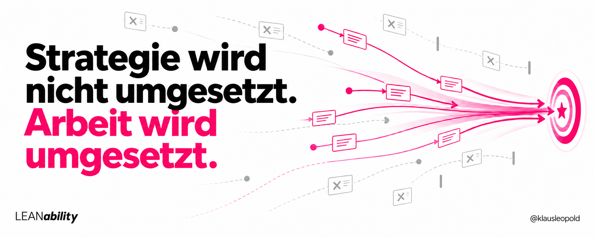 Strategie wird nicht umgesetzt. Arbeit wird umgesetzt.