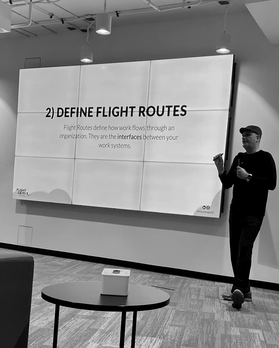 Dr. Klaus Leopold in einer Flight-Levels-Arbeitssituation